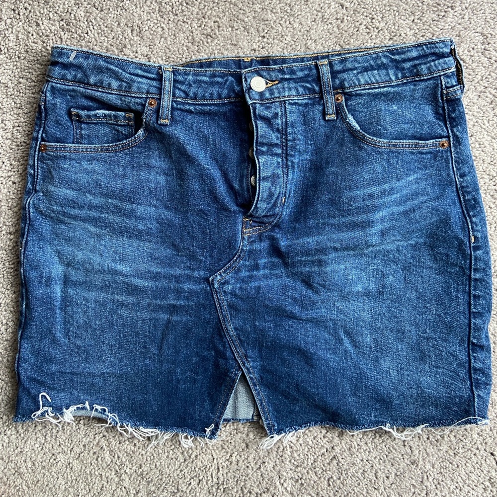 Old Navy Women’s Higher High Rise Secret Smooth Pockets Jean Skirt Size 12